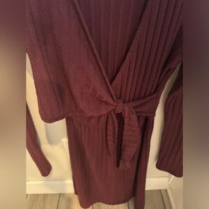Lush maroon sweater dress